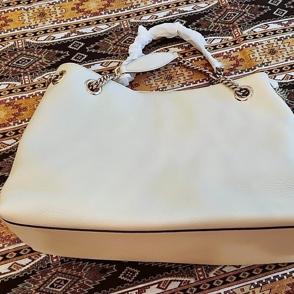 Gucci Soho White Leather with Tassle Women's Shoulder Bag 536196 A7M0G 9522-U - Picture 5 of 16